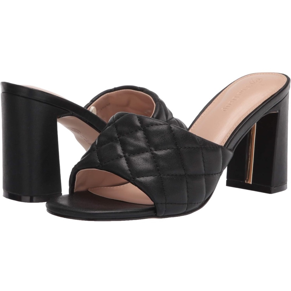 The Drop | Pattie High Block-Heeled Mule Sandal